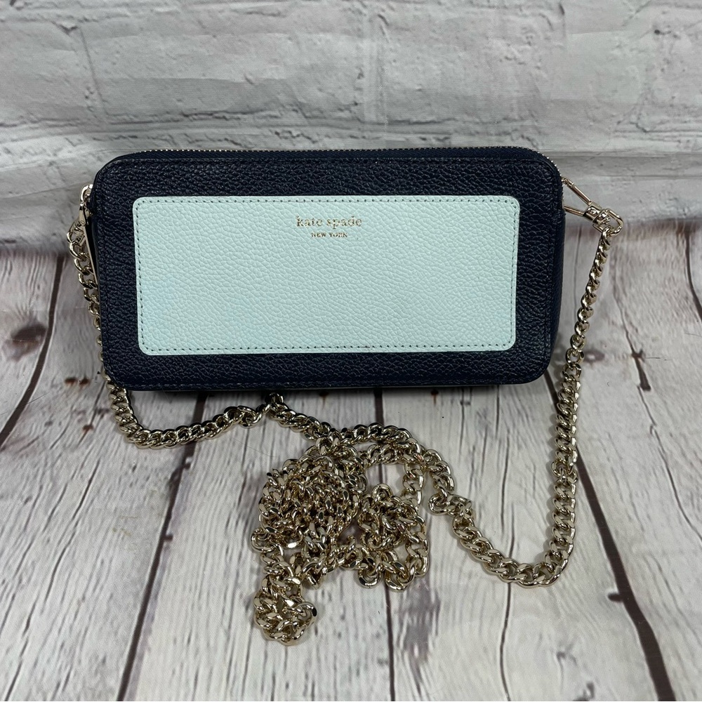 Kate Spade Margaux Double Zip Mini Crossbody Blue/Dark Blue